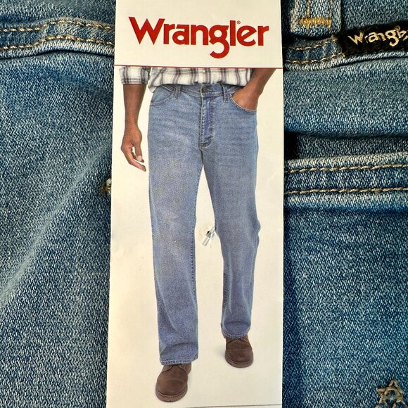 Wrangler Men's Jeans Size 34X30 Blue Free To Stretch Relax Fit Casual Denim NEW - Picture 14 of 16